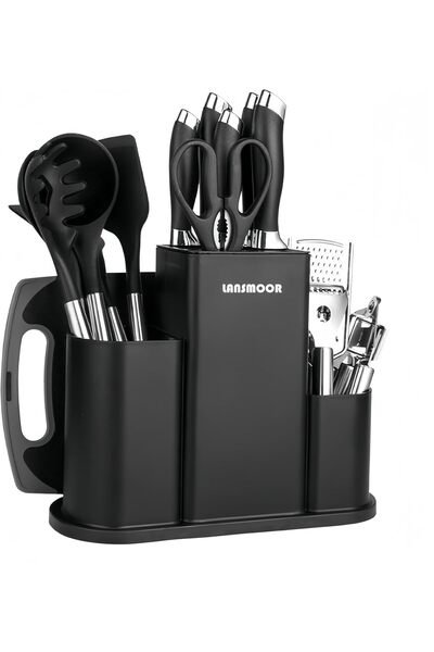 Gerenic Premium 20pcs Kitchen Utensil Set, Cooking Tools with Storage Rack, K...