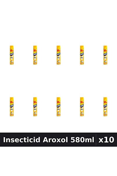 Aroxol Set 10 Spray Insecticid 580ml - Anti Gandaci, Tantari, Muste - Protectie