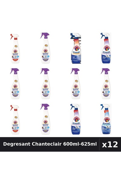Chanteclair Set 12 Degresant Universal 600ml-625ml - Marsilia, Mosc, Lavanda,...