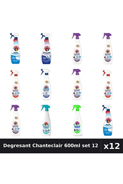 Chanteclair Set 12 Degresant Universal 600ml - 8 Arome, Anticalcar, Bicarbonat