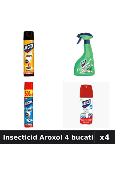Aroxol Set 4 Spray Insecticid 100ml, 400ml, 500ml - Anti Insecte Eficient