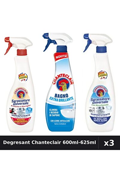 Chanteclair Set 3 Degresant Universal 600ml-625ml - Marsilia, Bicarbonat, Ant...