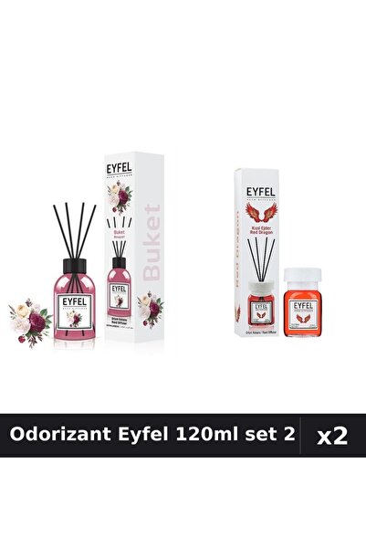 Eyfel Set 2 Odorizante Camera Betisoare 120ml - Bouquet, Red Dragon