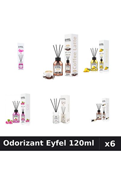 Eyfel Set 6 Odorizante Camera Betisoare - 6 Arome Asortate, 120ml