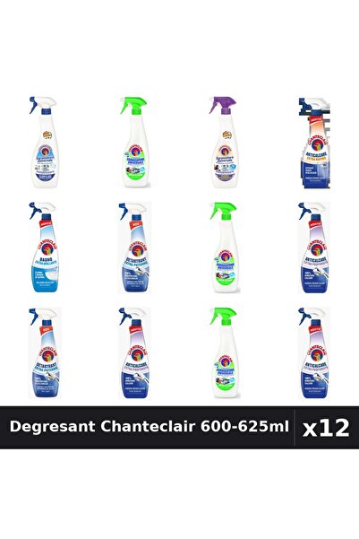 Chanteclair Set 12 Degresant Universal 600-625ml - Bicarbonat, Lămâie, Mosc Alb