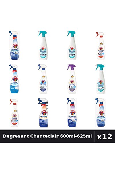 Chanteclair Set 12 Degresant Universal 600ml-625ml - 8 Arome, Anticalcar, Det...
