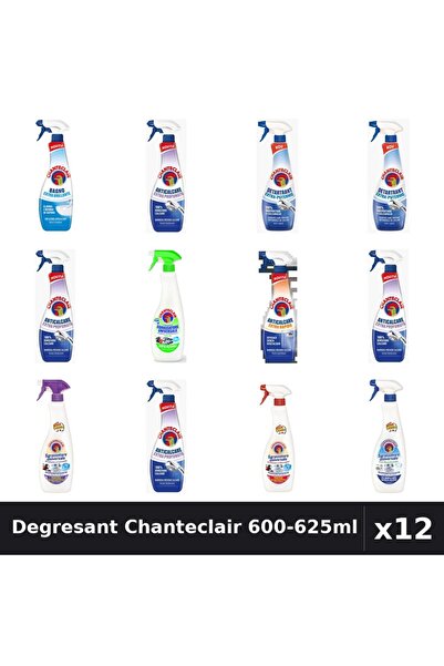 Chanteclair Set 12 Degresant Universal 600-625ml - 8 Arome, Anticalcar, Detar...