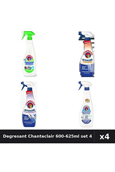 Chanteclair Set 4 Degresant Universal 600-625ml - Lămâie, Bicarbonat, Anticalcar