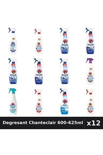Chanteclair Set 12 Degresant Universal 600-625ml - 7 Arome, Anticalcar, Detar...