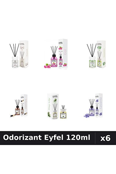 Eyfel Set 6 Odorizante Camera Betisoare - 6 Arome Asortate, 120ml