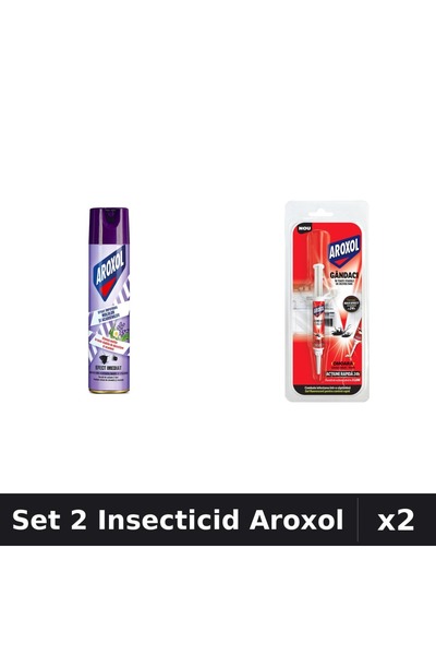 Aroxol Set 2 Produse Anti-Insecte - Pastile/Spirale Anti-Insecte Aroxol, Spra...