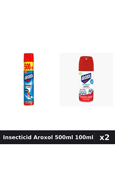 Aroxol Set 2 Spray Insecticid 500ml + 100ml - Protecție Eficientă Anti-Insecte