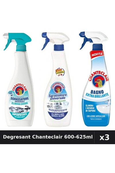 Chanteclair Set 3 Degresant Universal 600-625ml - Bicarbonat, Anti-Miros, Ant...
