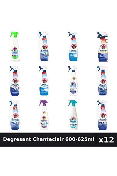 Chanteclair Set 12 Degresant Universal 600-625ml - 8 Arome, Detartrant, Antic...