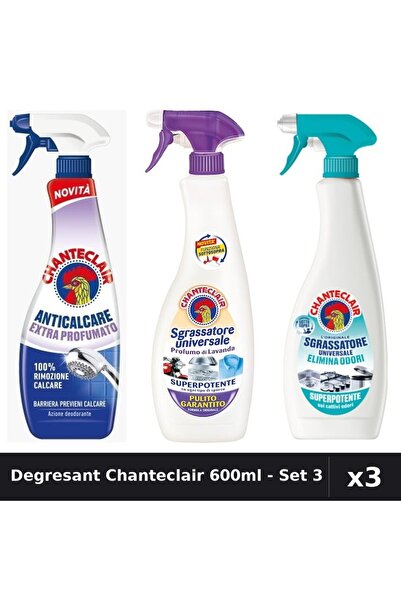 Chanteclair Set 3 Degresant Universal 600-625ml - Anti-Miros, Extra Parfumat,...