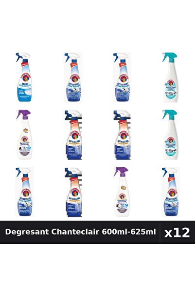 Chanteclair Set 12 Degresant Universal 600ml-625ml - Anti-Miros, Extra Rapid,...