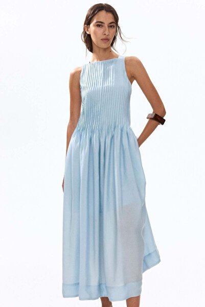 H&M Pintucked flared-skirt dress