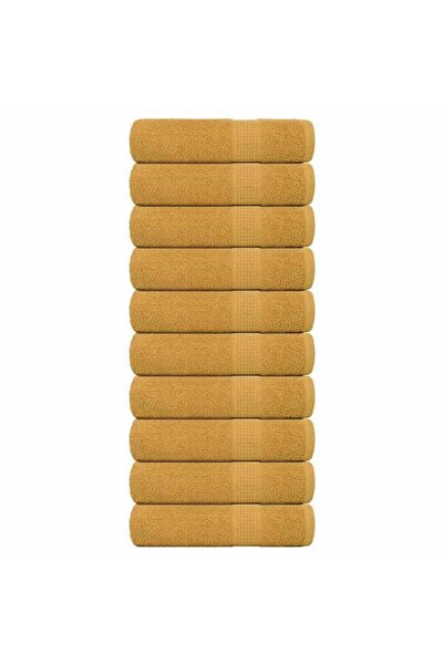 vidaxl Bath towels, FROGN, 10 pcs, gold, 100 x 150 cm, 360 g/m²