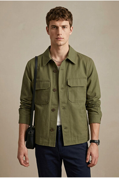 ETEN Double Pocket Cargo Twill Shacket
