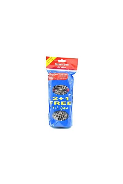 Silver Stainless Steel Spiral Scourers 2 + 1 Free Pack