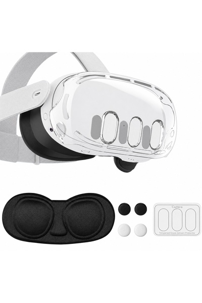 O Ozone VR Accessories for Meta Quest 3, Transparent Anti-Scratch Protective ...
