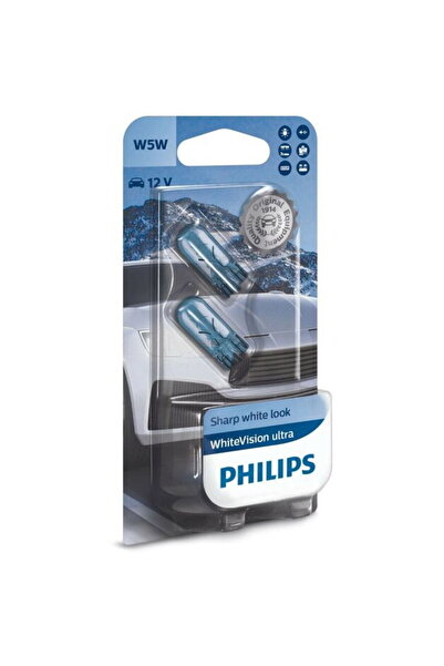 Philips W5W WhiteVision ultra, blister 2 buc.