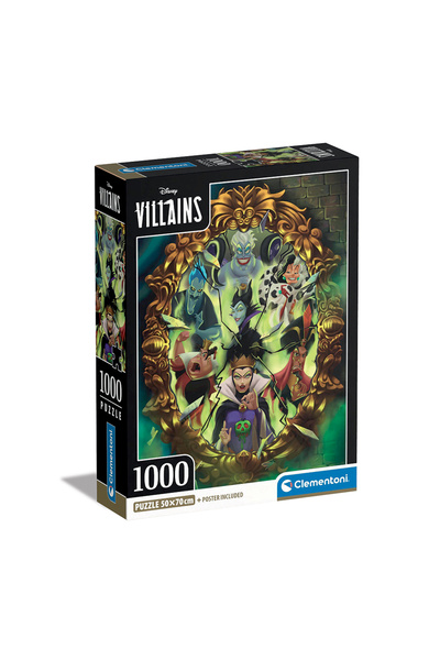 CLEMENTONI Παζλ High Quality Collection Disney Villains 1000 τμχ - Compact Box