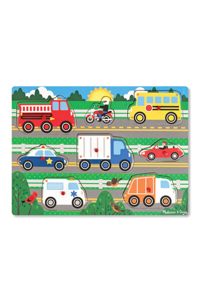 Melissa & Doug Ahşap Tutmalı Yapboz - Araçlar