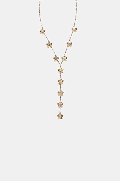 Stradivarius Mini çiçekli lariat kolye