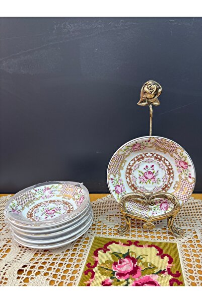 taghdis 6-Piece Porcelain Tea Plate Set 12 cm