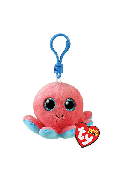TY Beanie Boos Sheldon Χνουδωτό Μπρελόκ Χταπόδι Κοραλί 8.5εκ