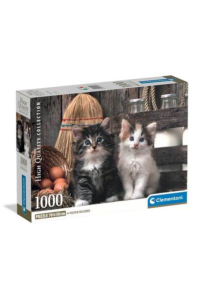 CLEMENTONI Παζλ High Quality Collection Χαριτωμένες Γατούλες 1000 τμχ - Compa...