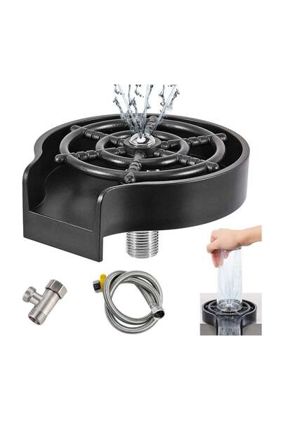 Arabest Cup Washer Sink Attachment,Automatic Flushing Device,High Pressure Cu...