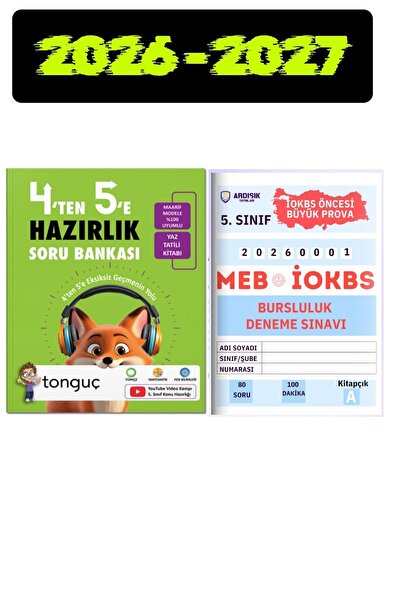 Tonguç Yayınları Tonguç 4 ten 5 e Hazırlık Soru Bankası 5. Sınıf Bursluluk De...