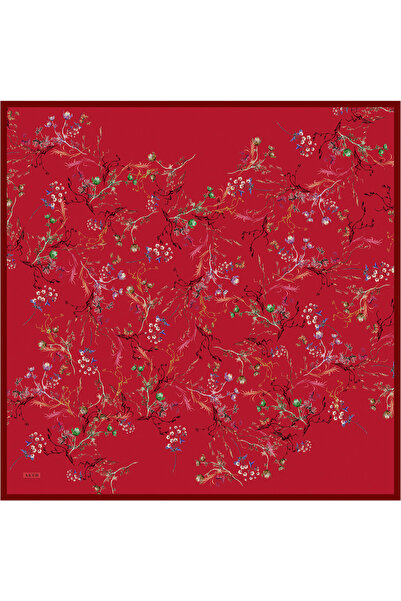 Aker Kırmızı 90X90 İpek Twill Eşarp