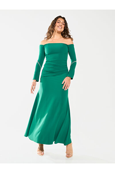 House of Moda By Styli Off-Shoulder Contour Maxi Dress