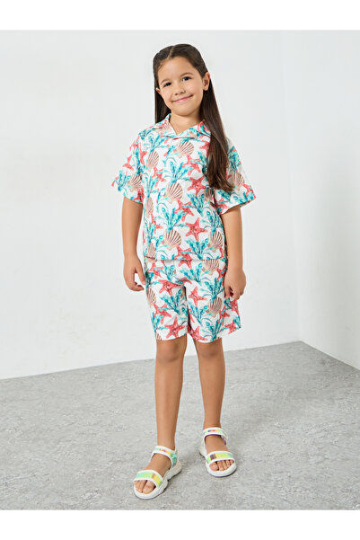 Styli Girls Coastal Printed Shorts