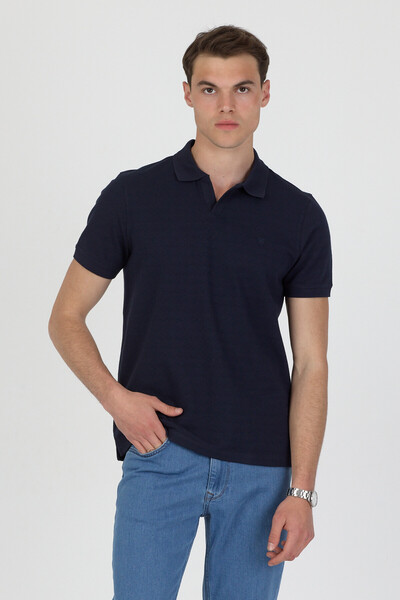 ENQUE Polo Neck Short Sleeve T-Shirt