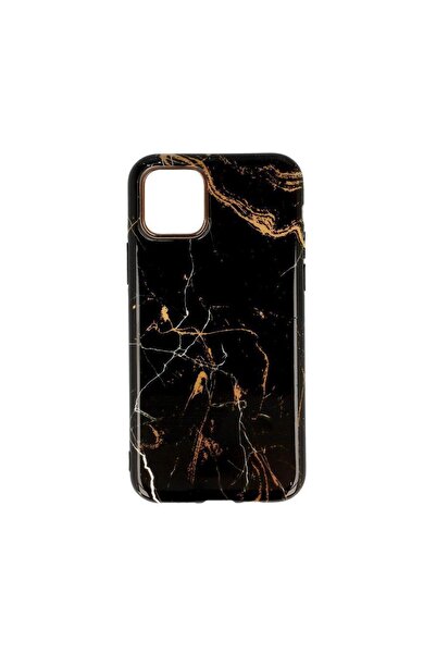 OEM Θήκη Marble Silicon Apple iPhone 11 Pro Black / Gold