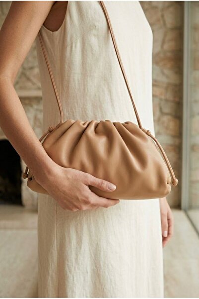 BAGINS Collection BAGİNS MİNİ Celine Kadın El ve Omuz Çantası Bej
