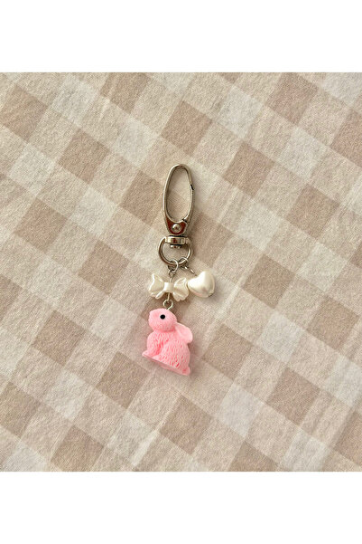 LUNIVRA Pink Baby Rabbit Y2K Fairycore Coquette Anahtarlık & Çanta Charmı