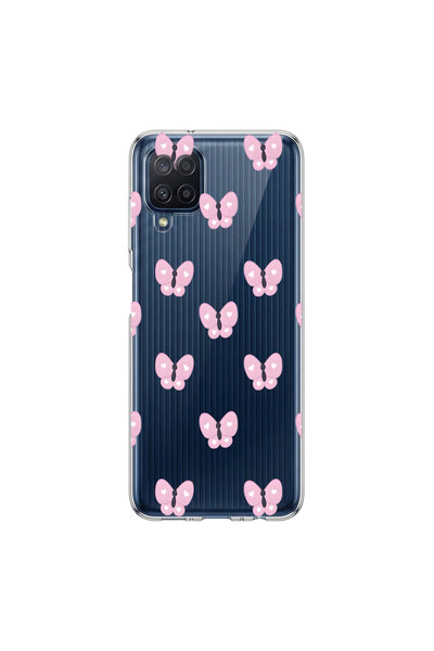 PPKin Samsung Galaxy M12 Compatible Butterfly 2 Design Transparent Case