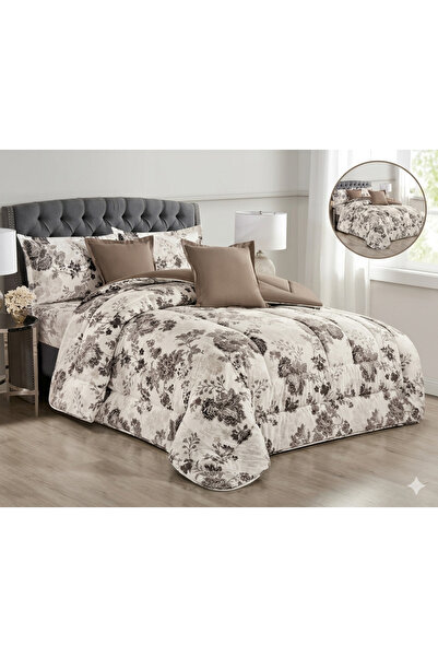 Asia Double Bed Summer Quilt Microfiber Jacquard Bedspread-6 Pieces-Summer Qu...