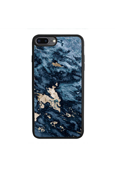 Other Apple iPhone 7 Plus Marble Blue Gold Black Glossy Θήκη