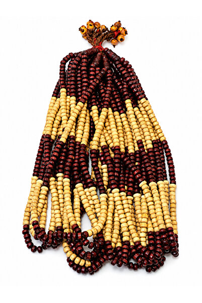 NAMAT 20 Piece combo Original Round shaped Natural Wood 99 Bead Rosary Prayer...
