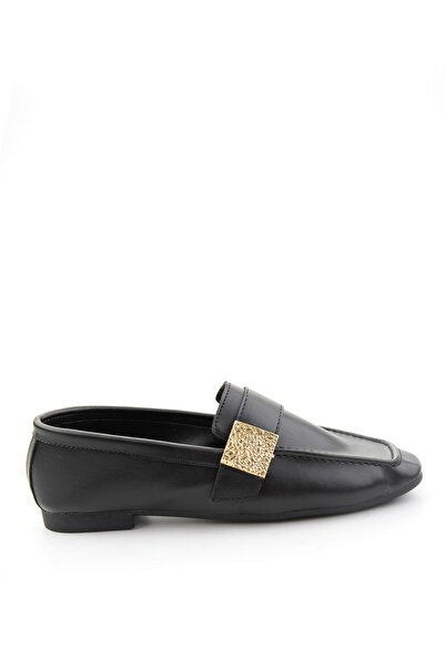 Bambi Siyah Kadın Loafer Ayakkabı K01879251409
