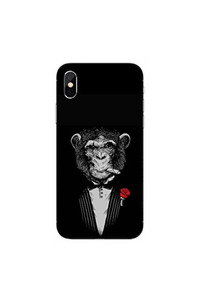 OEM Θήκη συμβατή με Apple iPhone XS από Σιλικόνη Gel TPU, μοντέλο Cigar Monkey
