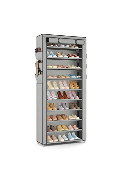 FLYPRO Vertical Narrow Shoe Rack Organizer Tall Shoe Rack for Closet Entryway...