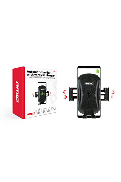 AMIO Suport telefon automat cu incarcare wireless, pentru smartphone cu tehno...