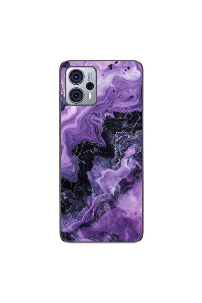 OEM Husa compatibila cu Motorola Moto G13 Silicon Gel Tpu Model Abstract Purp...
